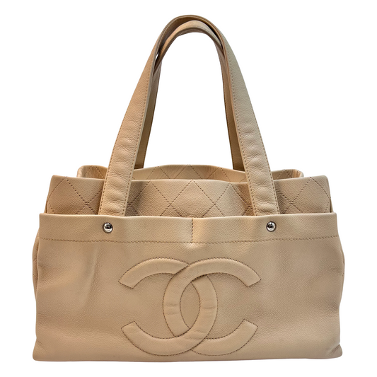 Chanel Beige Ultimate Executive Tote Caviar Large