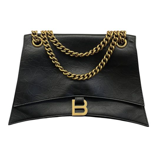 Balenciaga Crush Large Shoulder Bag with Gold Chain