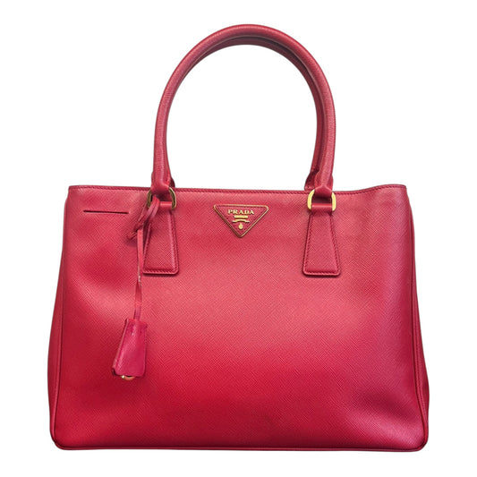 Prada Galleria Shoulder Bag in Red color Medium size