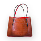 Christian Louboutin Cabarock – Borsa Tote in Pelle Goffrata