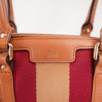 Gucci Vintage Web GG Canvas Borsa Media Rossa e Rosa