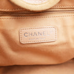 Chanel Deauville Tote Bag Media in Tessuto Marrone con Logo Ricamato e Manici in Pelle – Serie 18