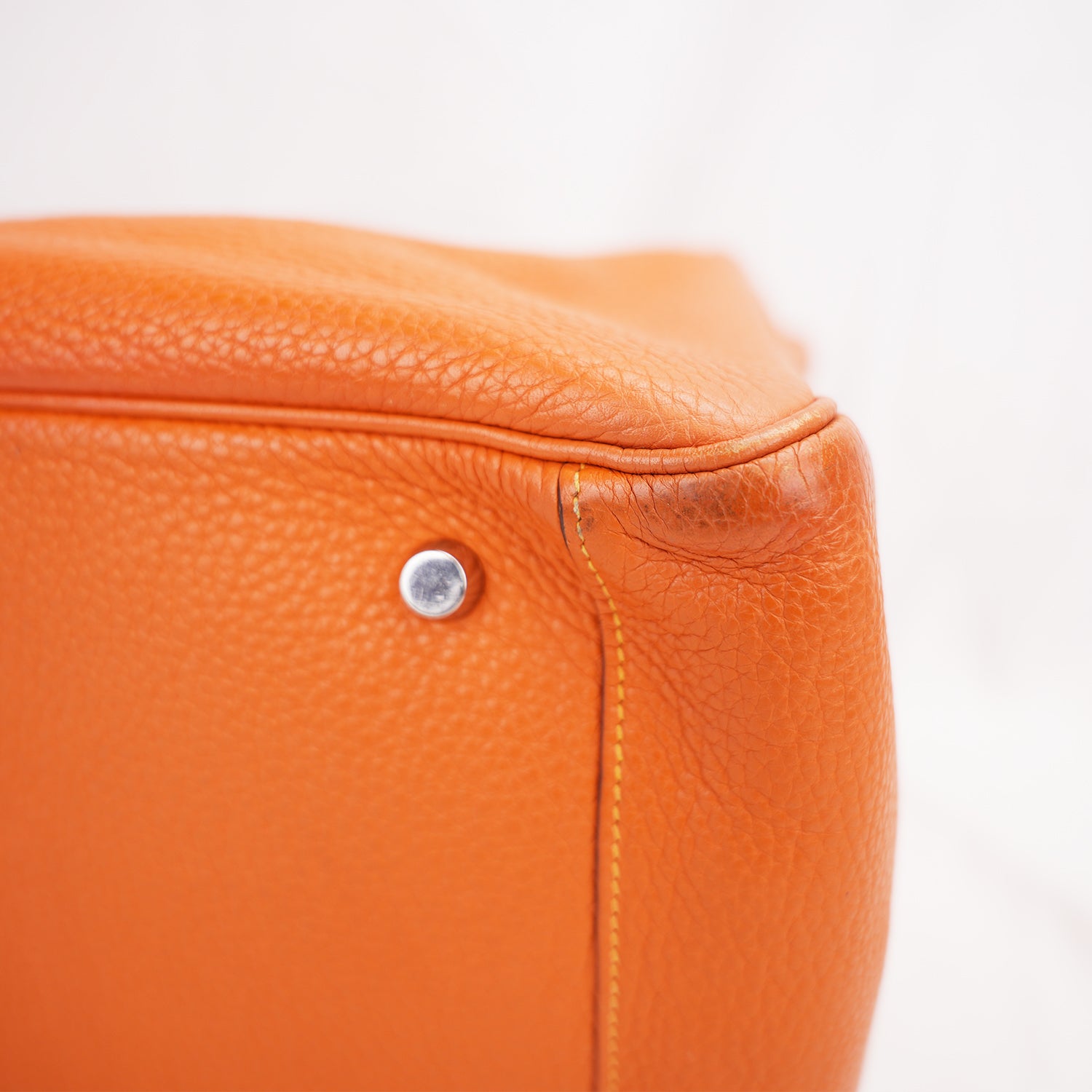 Hermès Lindy 26 Orange Clemence Leather Handbag Top Handle Shoulder Bag
