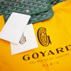 Goyard Saint Louis Tote Bag Verde in Tela Goyardine con Finiture in Pelle e Pochette Coordinata