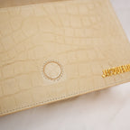 Jacquemus Large Le Bambino Croc Embossed Leather Tote Bag Beige