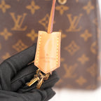 Louis Vuitton Montaigne BB Monogram Handbag Brown Coated Canvas & Leather Top Handle Shoulder Bag