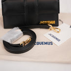 Jacquemus Le Bambino Black Leather Top Handle Shoulder Bag