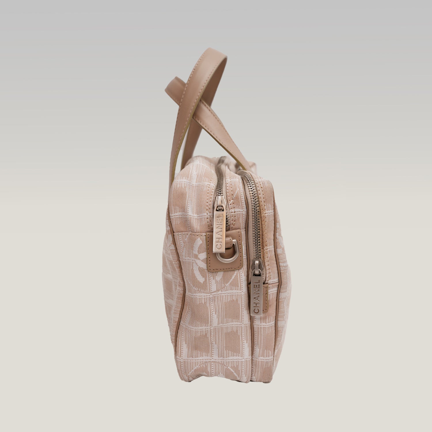 Chanel New Travel Line Small Bag in Pink Jacquard Canvas 