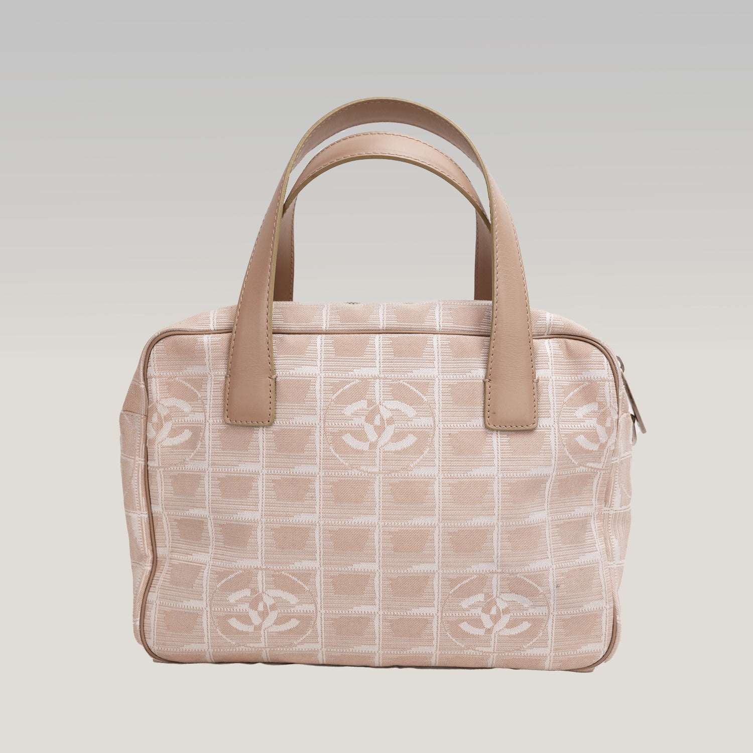 Chanel New Travel Line Small Bag in Pink Jacquard Canvas 