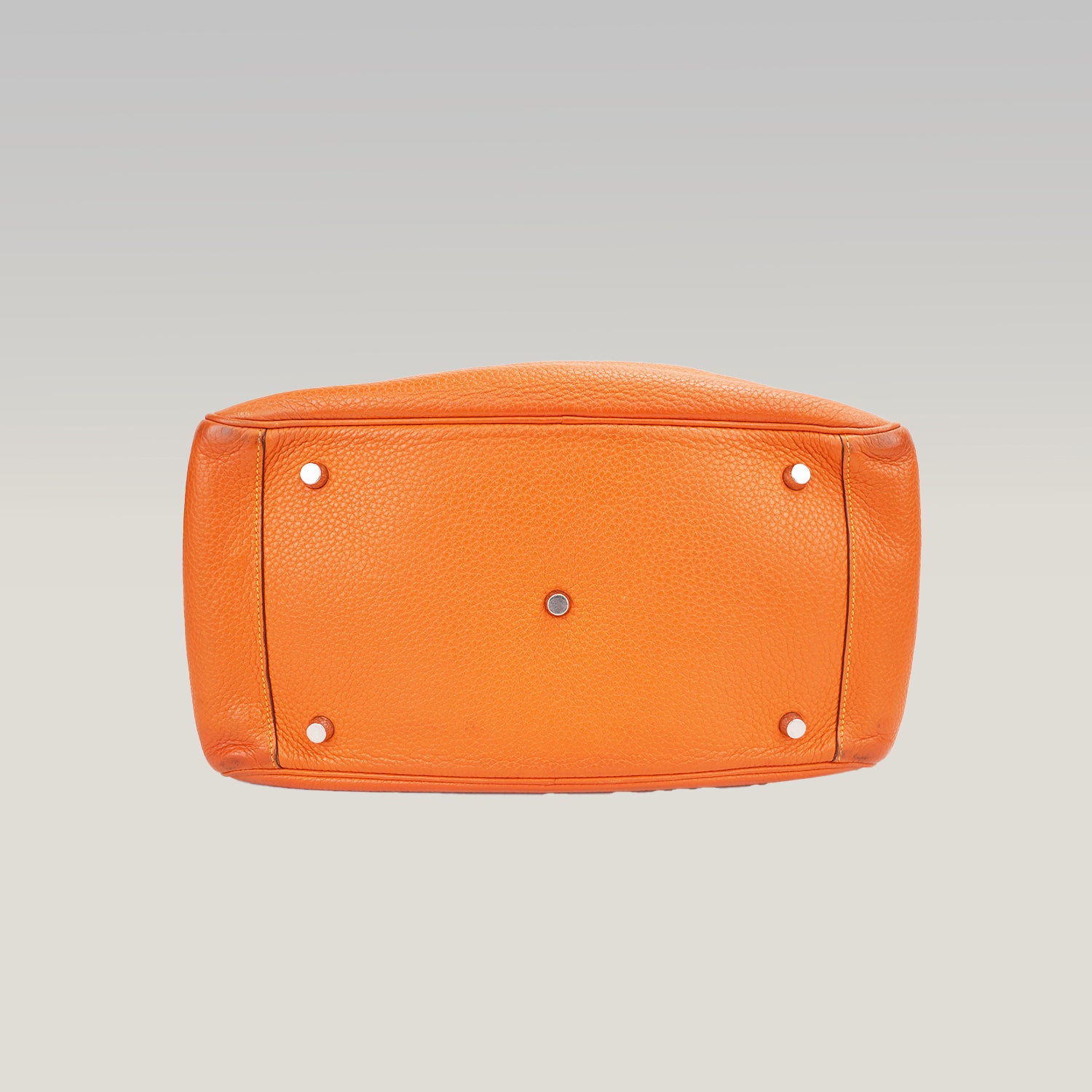 Hermès Lindy 26 Orange Clemence Leather Handbag Top Handle Shoulder Bag