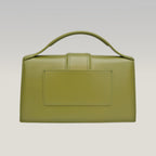Jacquemus Le Grand Bambino Khaki in Pelle con Manico e Tracolla