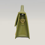 Jacquemus Le Grand Bambino Khaki in Pelle con Manico e Tracolla