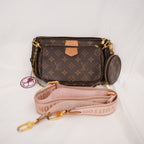 Louis Vuitton Multi Pochette Accessoires Monogram in Tela Cerata e Pelle Marrone