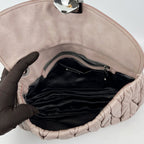 Miu Miu Coffer Small in Pelle Matelassé Cipria con Tracolla