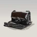 Chanel Borsa a Patta Piccola in Pelle di Vitello Verniciata