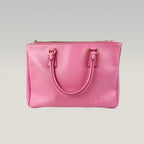 Prada Galleria Small Bag in Pelle Saffiano Rosa con Tracolla e Doppio Manico