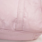 Prada Bauletto Piccolo in Pelle Rosa Cipria con Logo Triangolare e Dettagli Argentati – Dust Bag Inclusa