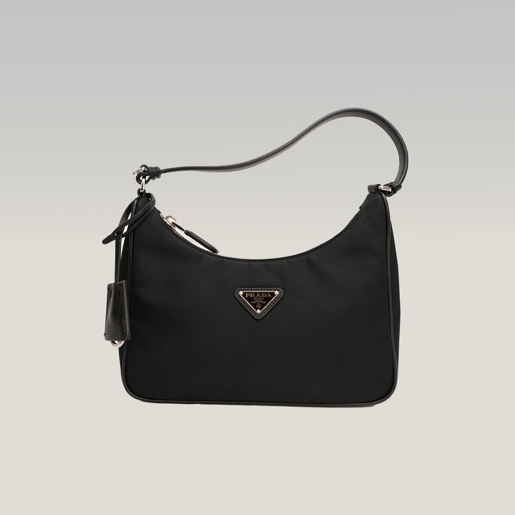 Prada Re-Edition 2005 borsa mini in nylon nero con tracolla – iconica