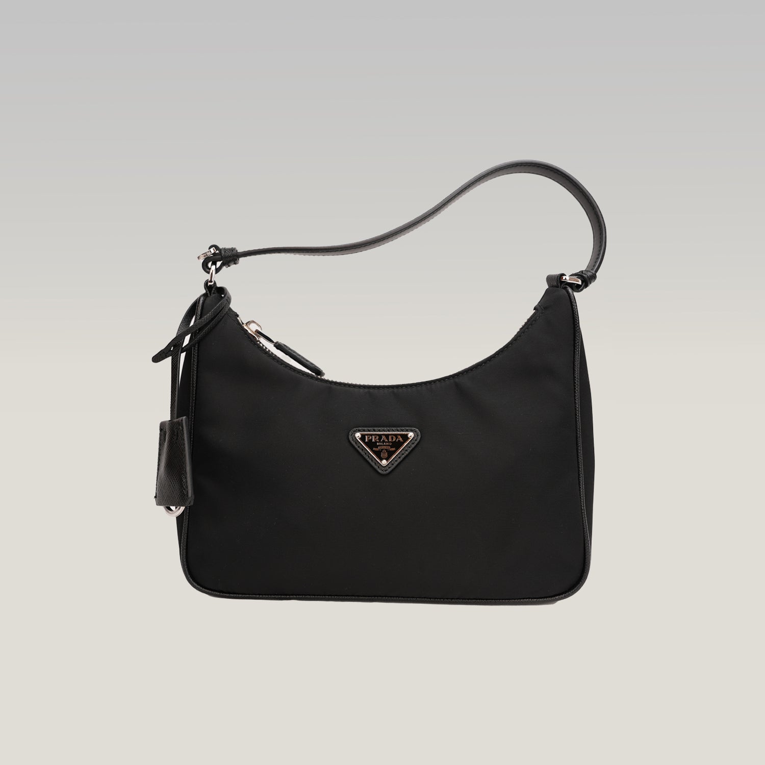 Prada Re-Edition 2005 borsa mini in nylon nero con tracolla – iconica