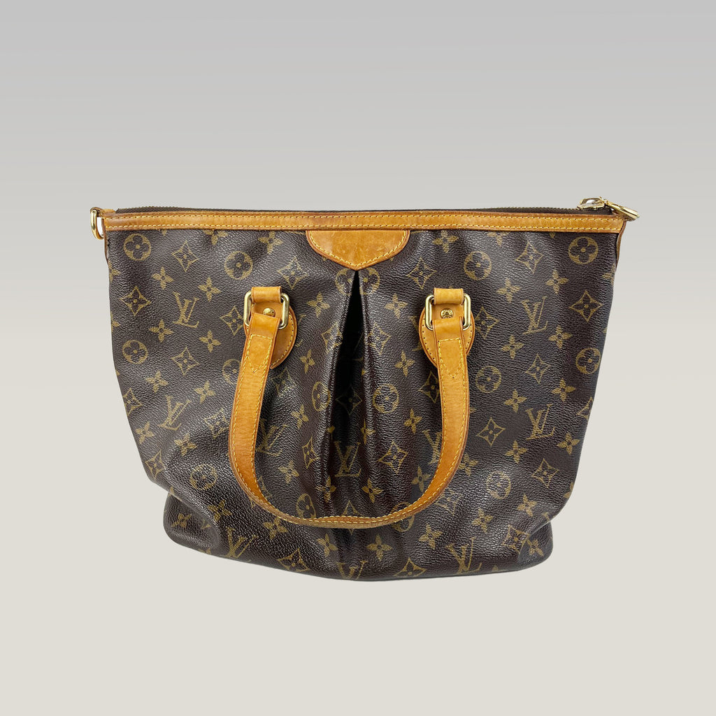 Louis Vuitton Palermo PM Borsa in Tela Monogram con Manici in Pelle