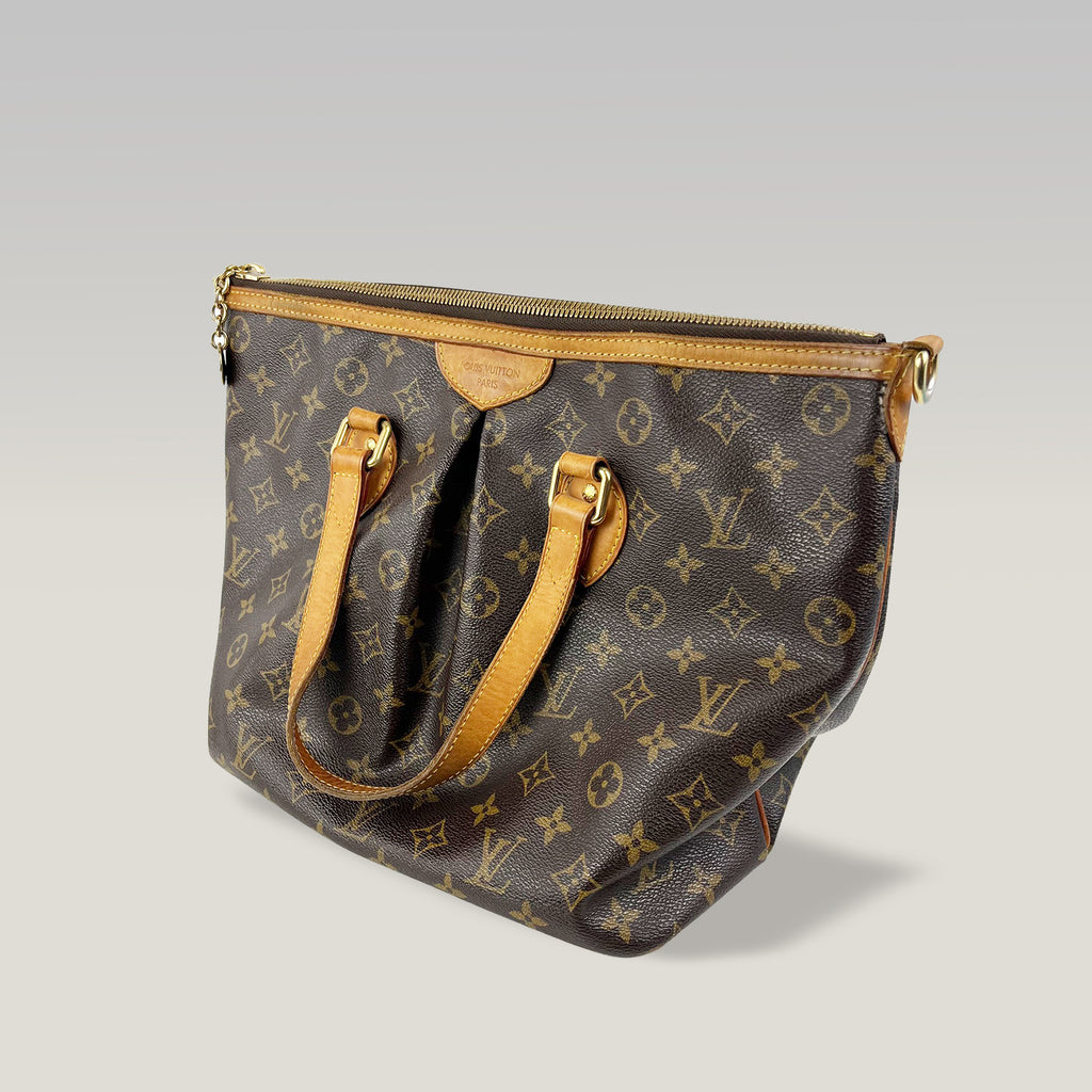Louis Vuitton Palermo PM Borsa in Tela Monogram con Manici in Pelle
