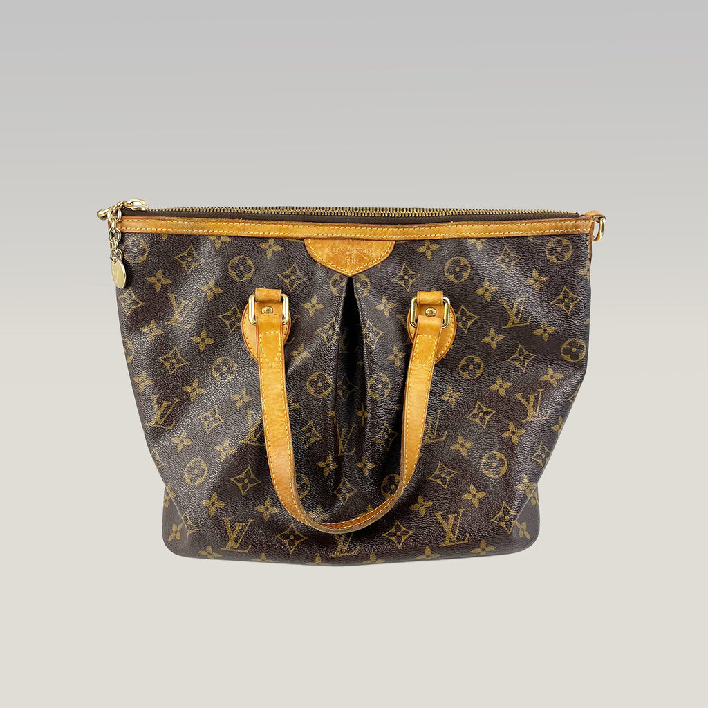 Louis Vuitton Palermo PM Borsa in Tela Monogram con Manici in Pelle