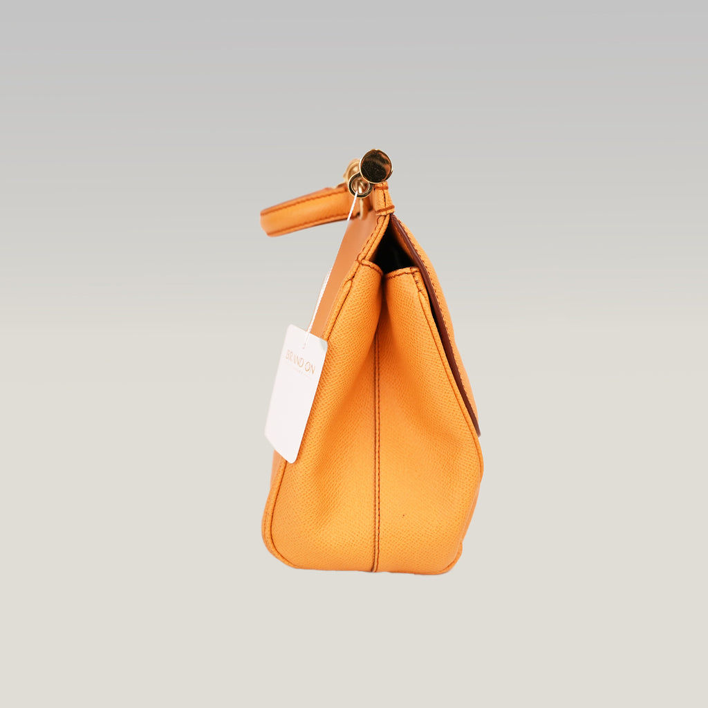 Dolce & Gabbana Sicily Medium in Pelle Dauphine Giallo Ocra