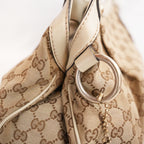 Gucci Sukey Medium GG Canvas and Leather Tote Bag Vintage