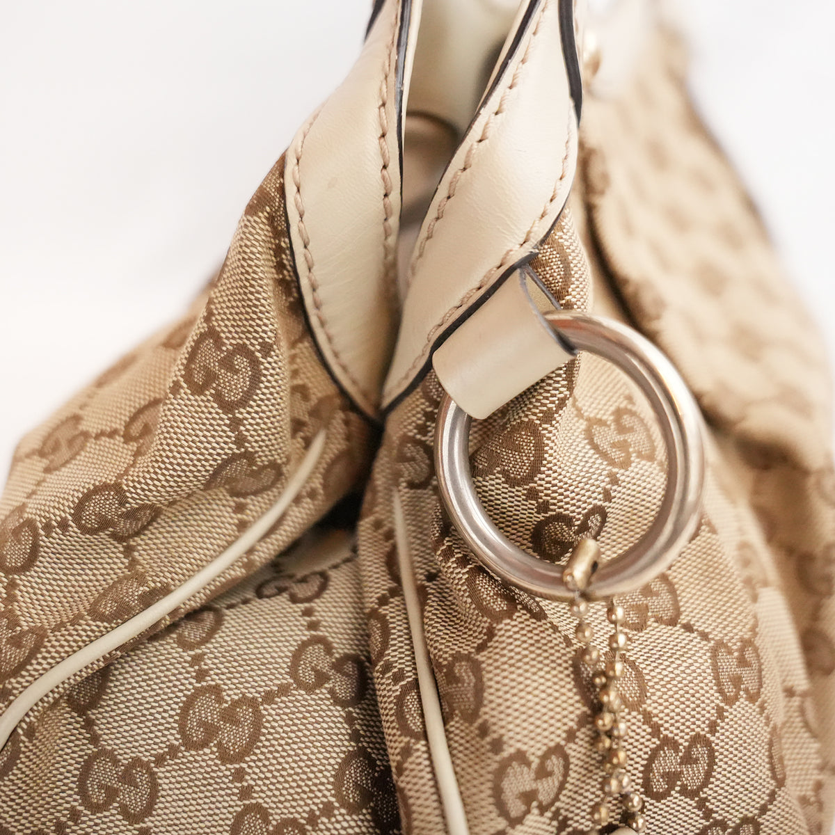 Gucci Sukey Medium GG Canvas and Leather Tote Bag Vintage