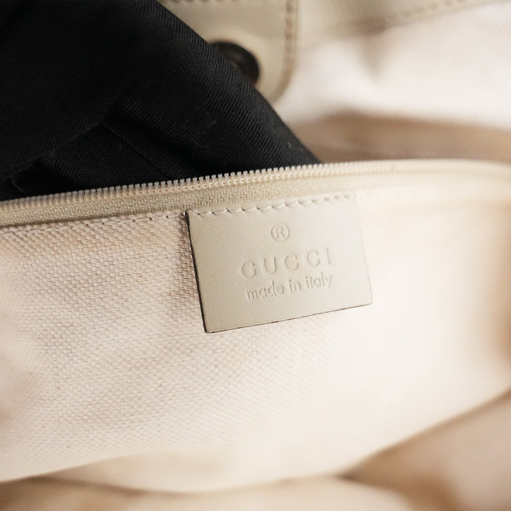 Gucci Sukey Medium GG Canvas and Leather Tote Bag Vintage