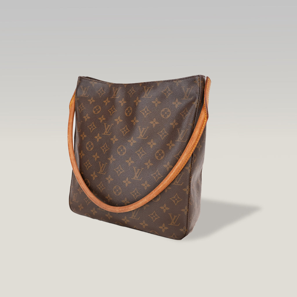 Louis Vuitton Looping GM Vintage in Tela Monogram Marrone e Pelle Vachetta