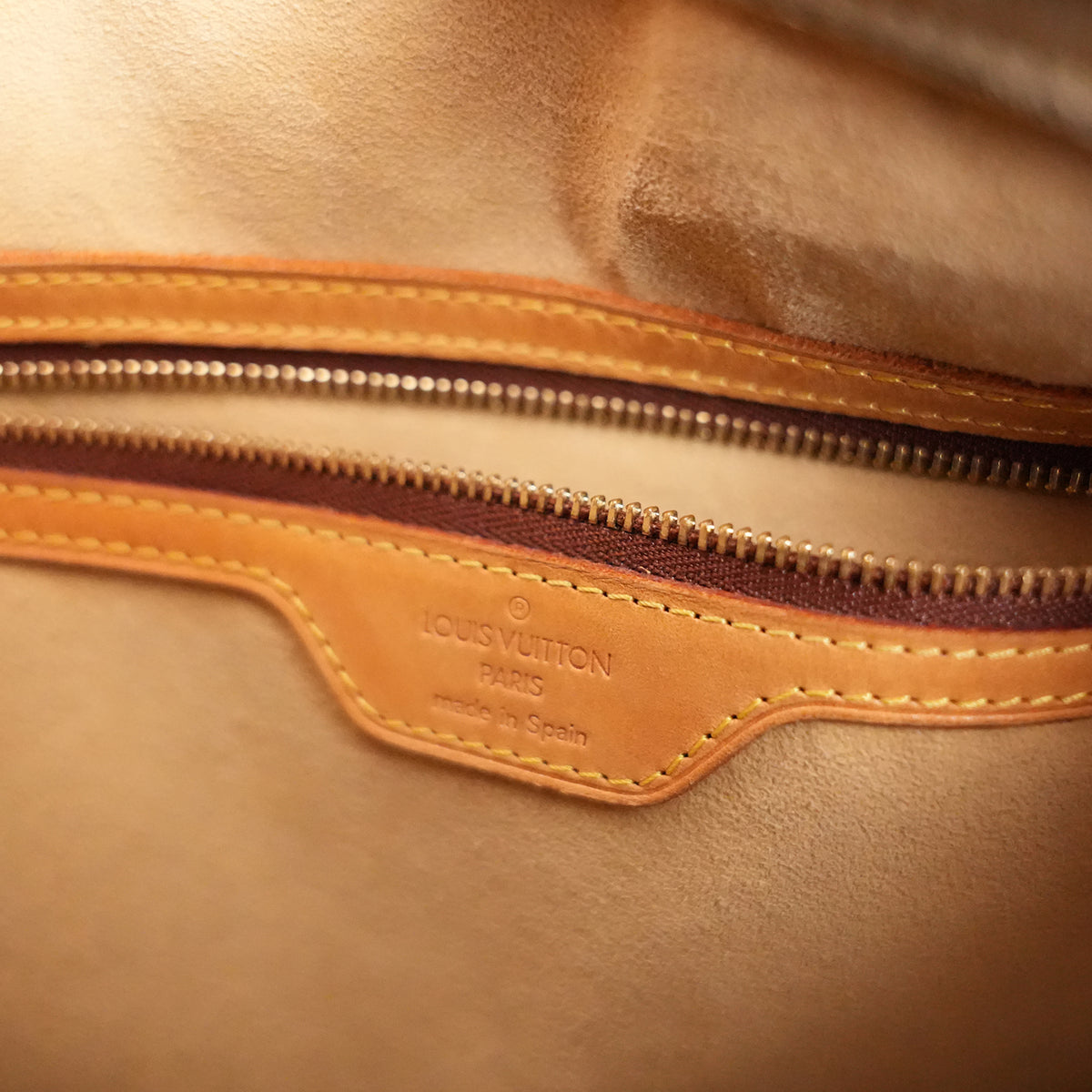Louis Vuitton Looping GM Vintage in Tela Monogram Marrone e Pelle Vachetta