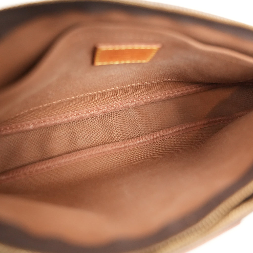 Louis Vuitton Multi Pochette Accessoires Monogram con Tracolla Verde in Tela Cerata e Pelle