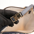 Dior DiorTravel Nomad Medium in Tela Oblique con Pelle e Dettagli in Pelle Nera