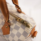 Louis Vuitton Speedy Bandoulière 25 Damier Azur in Tela Cerata e Pelle Vachetta