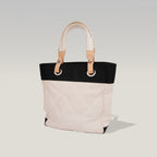Chanel Paris Biarritz Small Tote White Black Canvas Shoulder Bag CC Medallion