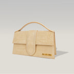 Jacquemus Large Le Bambino Croc Embossed Leather Tote Bag Beige