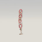 Chanel Bracciale Vintage del 2018 in Metallo con Catena Intrecciata in Pelle Rosa e Logo CC