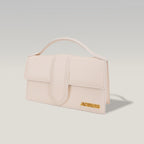 Jacquemus Borsa a Mano in Pelle Avorio con Logo Dorato