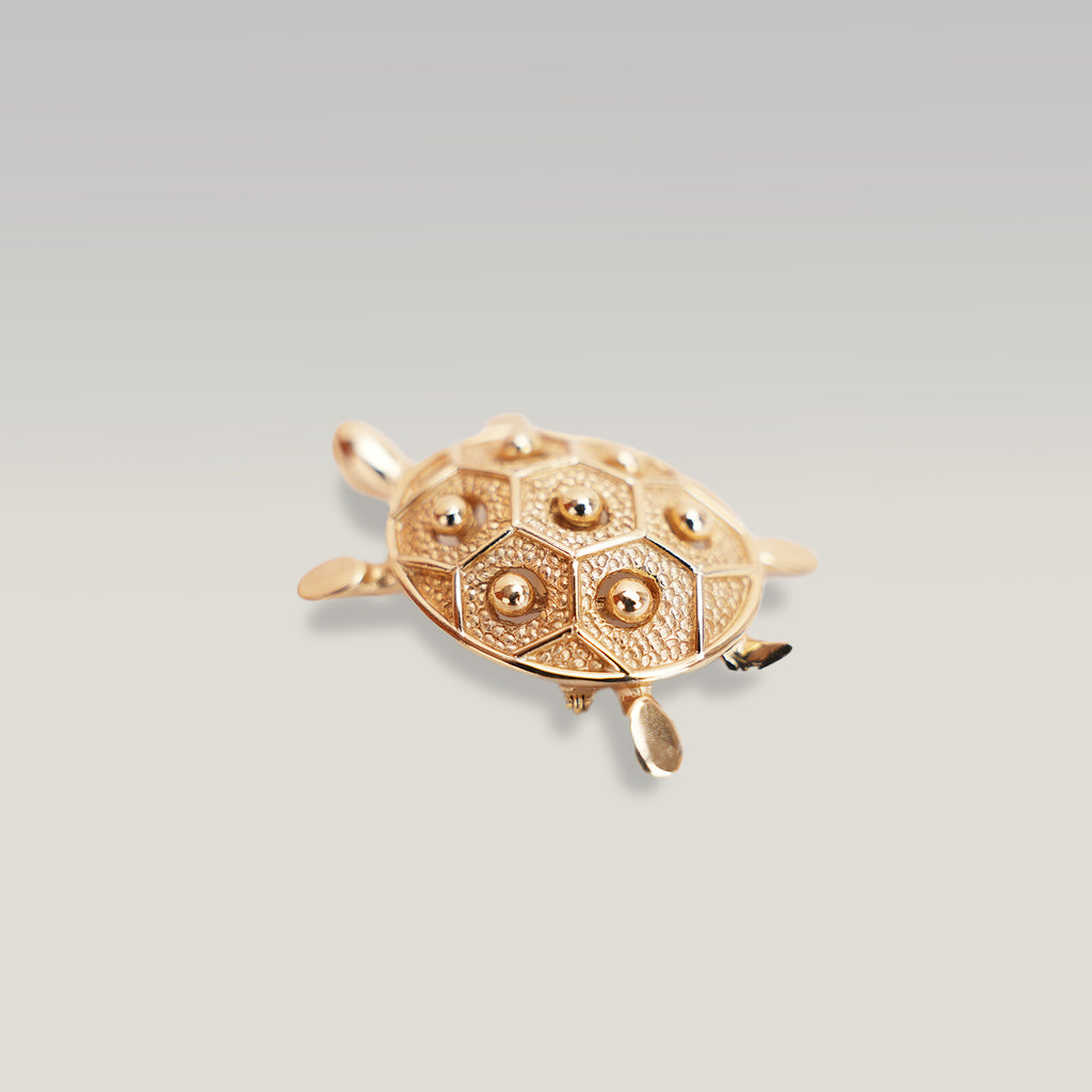 Dior Spilla Tartaruga in Lega Metallica Dorata – Broche Gioiello Vintage