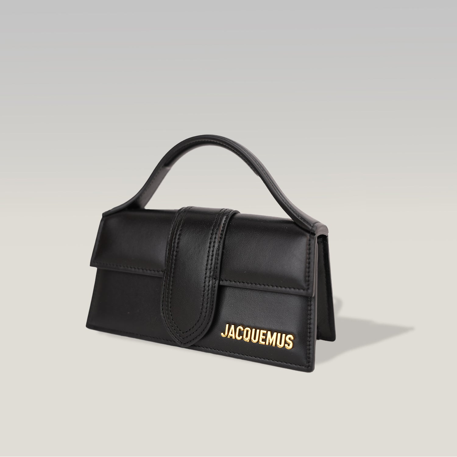 Jacquemus Le Bambino Black Leather Top Handle Shoulder Bag