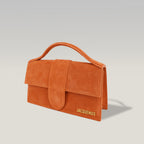 Jacquemus Borsa a Mano in Camoscio Arancione