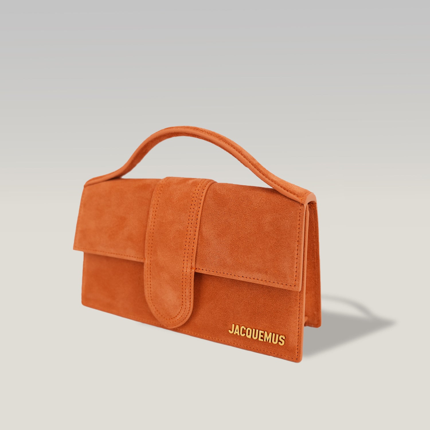 Jacquemus Borsa a Mano in Camoscio Arancione