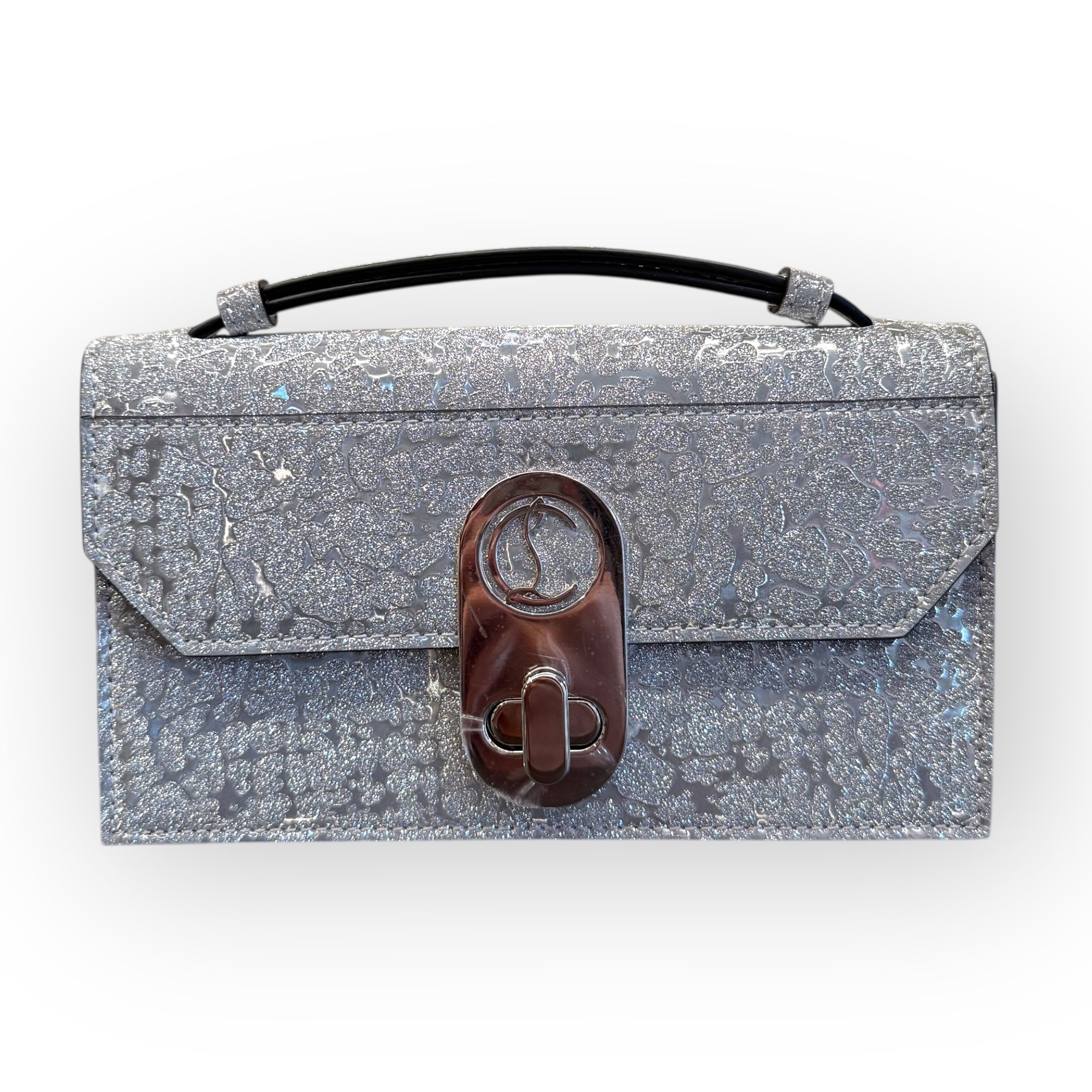 Christian Louboutin Glitter Patent Leather Top Handle Bag