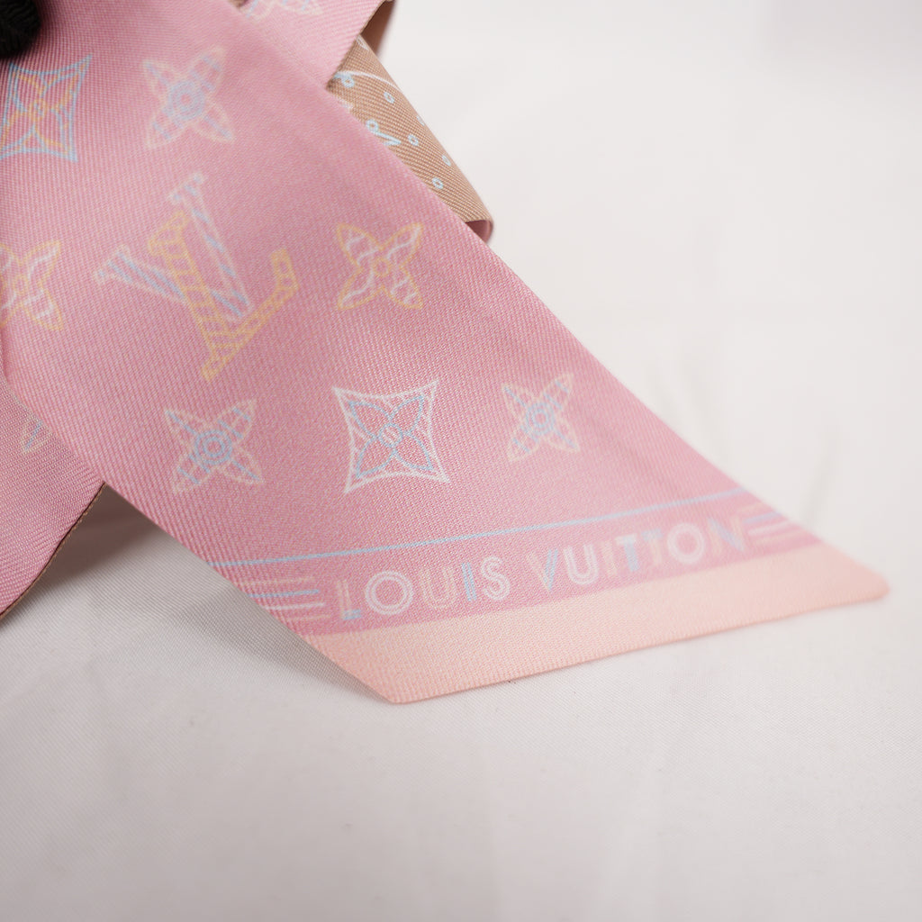 Louis Vuitton Navy Silk Monogram Flower Tie