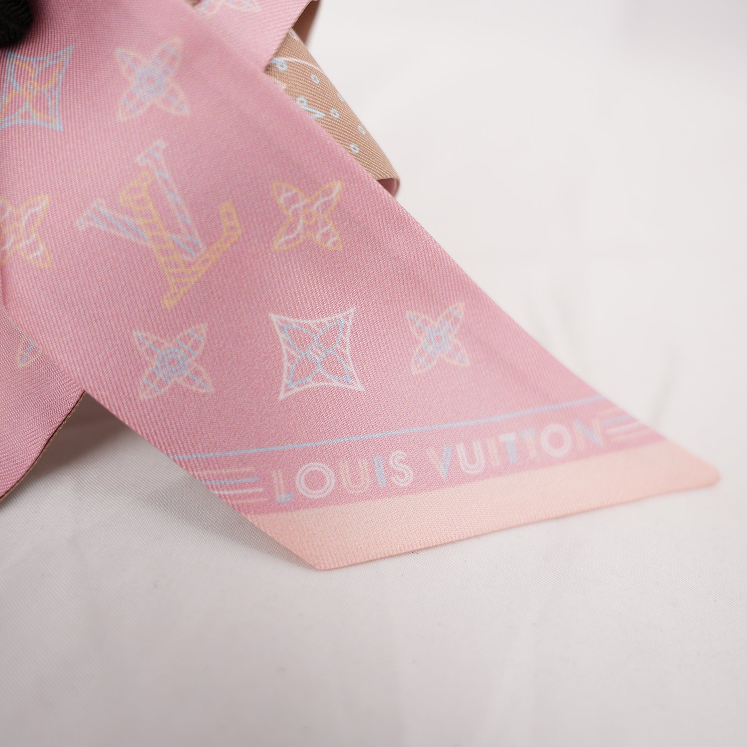 Louis Vuitton Navy Silk Monogram Flower Tie