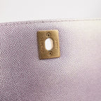 Chanel Coco Handle Small Iridescente Lilla in Pelle Caviar con Hardware Dorato