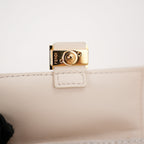 Fendi Nano Baguette Charm Grezzo Multicolor in Tela Ricamata FF con Catena