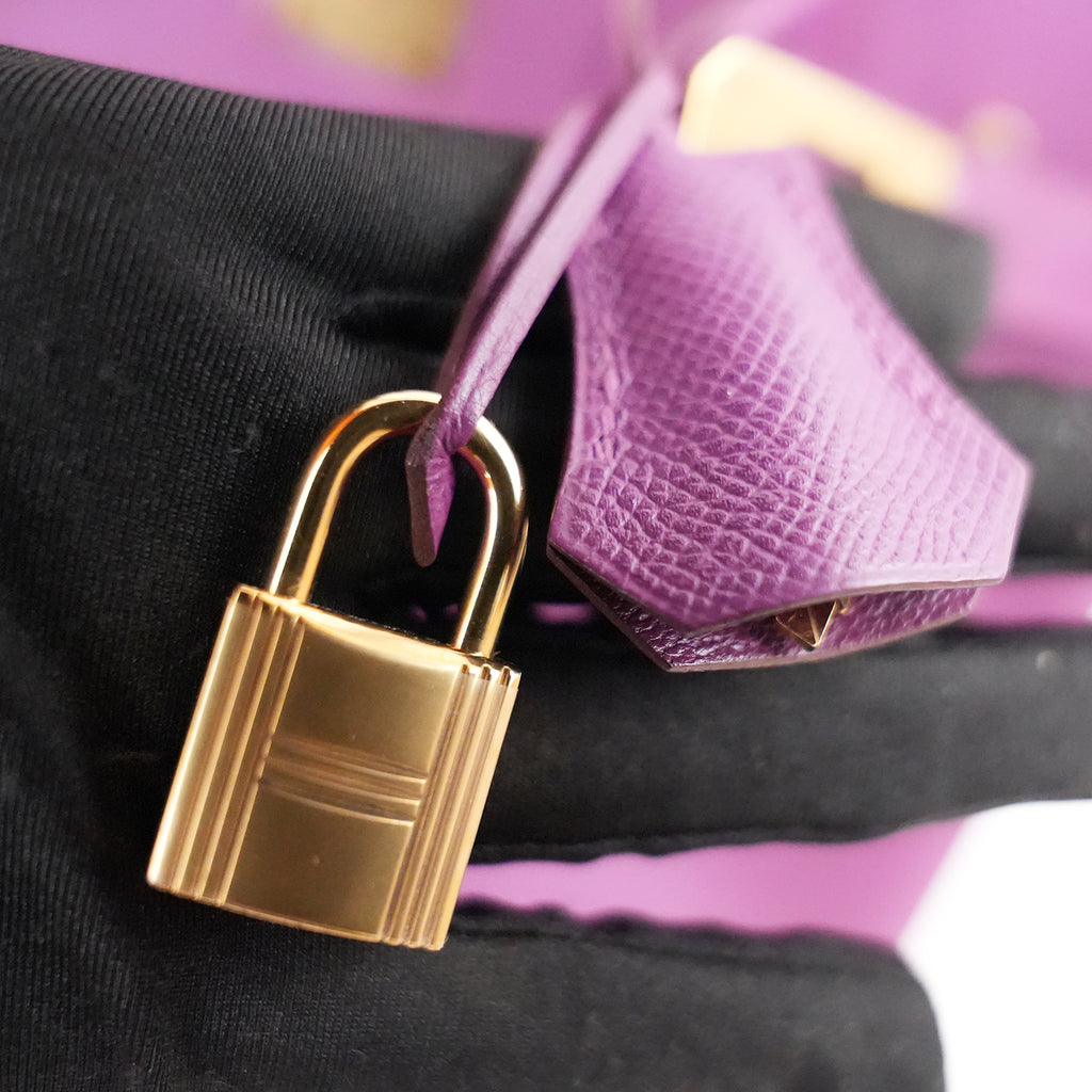 Hermès Birkin 30 Anemone in Pelle Epsom con Hardware Dorato
