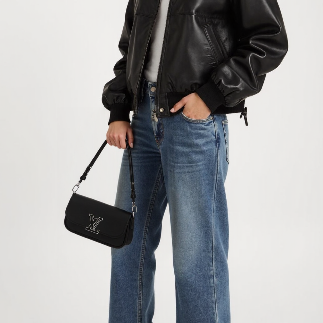 Louis Vuitton Buci Calfskin Shoulder Bag with full set